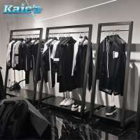 Online shopping designer clothes display rack men's garment retail store metal cloth hanger