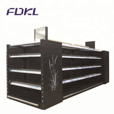 Morden metal washing supermarket display cosmetics shelves